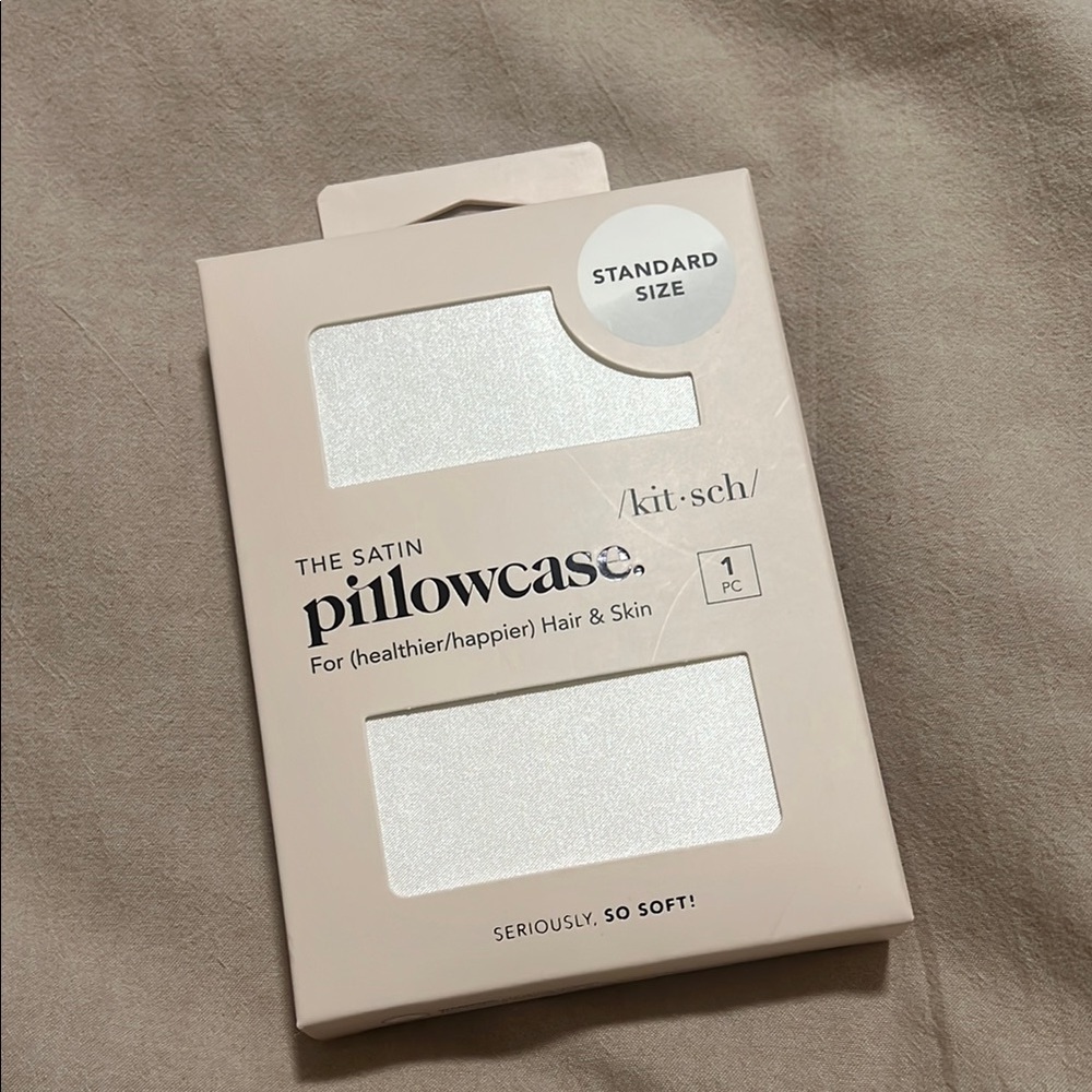 Kitsch Satin Pillowcase in White